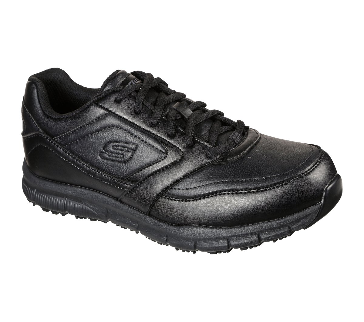 Work Slip-Resistant Relaxed Fit: Nampa — BLACK