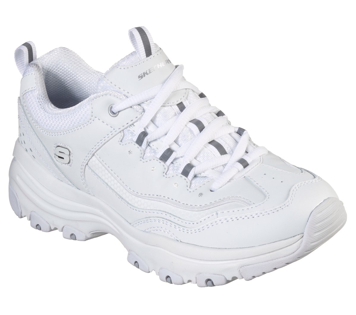Skechers Iconic en Blanco/Plata, talla 38