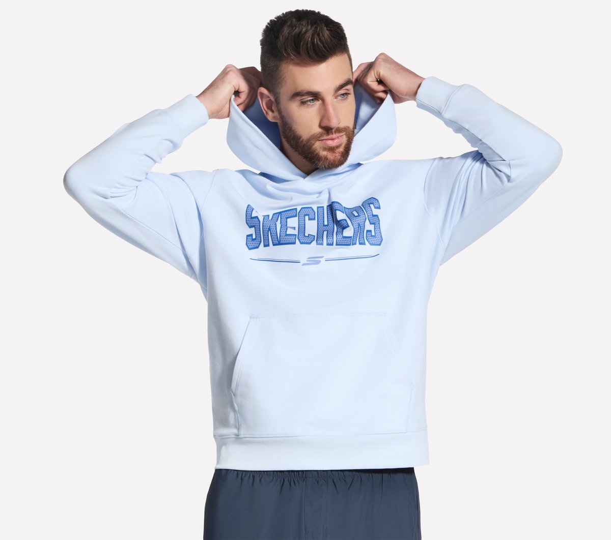 Skechers Endurance sudadera en Azul/Plata, talla Grande