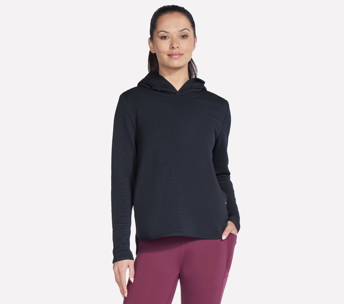 Skechers GO WALK Everywhere Tunic camiseta sudadera en Negro, talla Grande