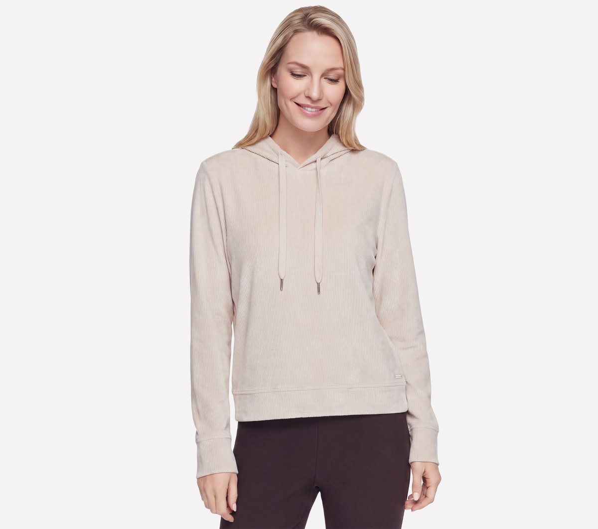 Skechers Cozy Luxe Velour sudadera en Beige, talla 2XL