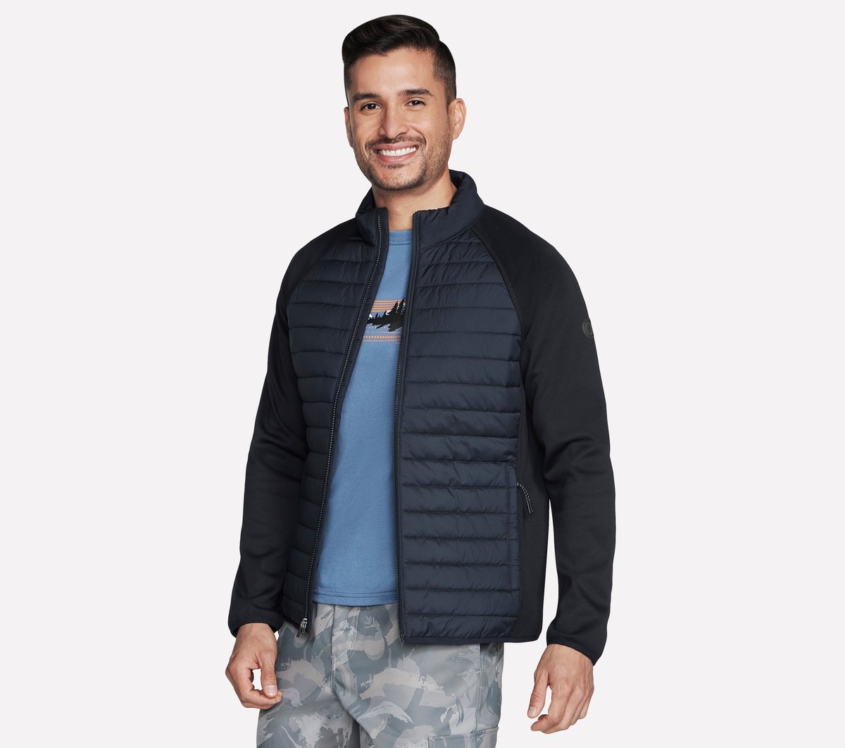 Skechers Hybrid chaqueta 2.0 en Negro, talla 2XL