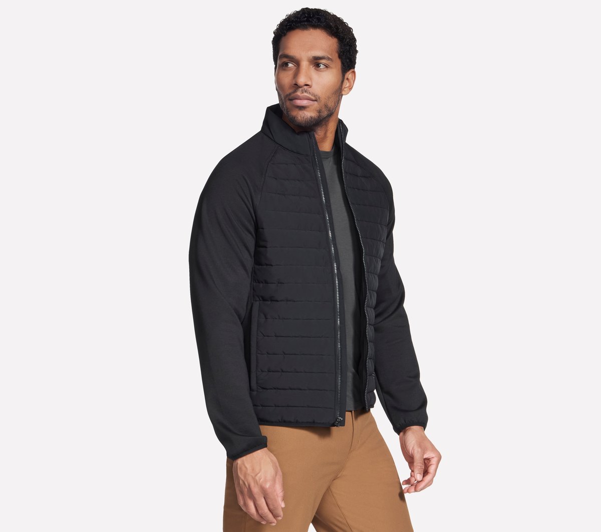 The Hoodless Hoodie Hybrid Jacket — BLACK