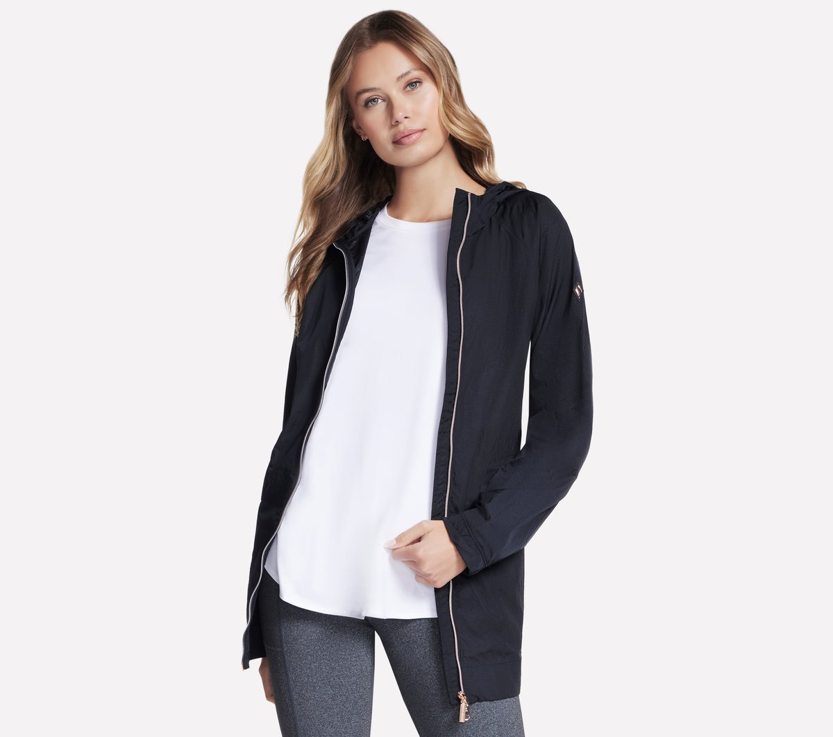 Skechers GO WALK Anorak chaqueta en Negro, talla Grande