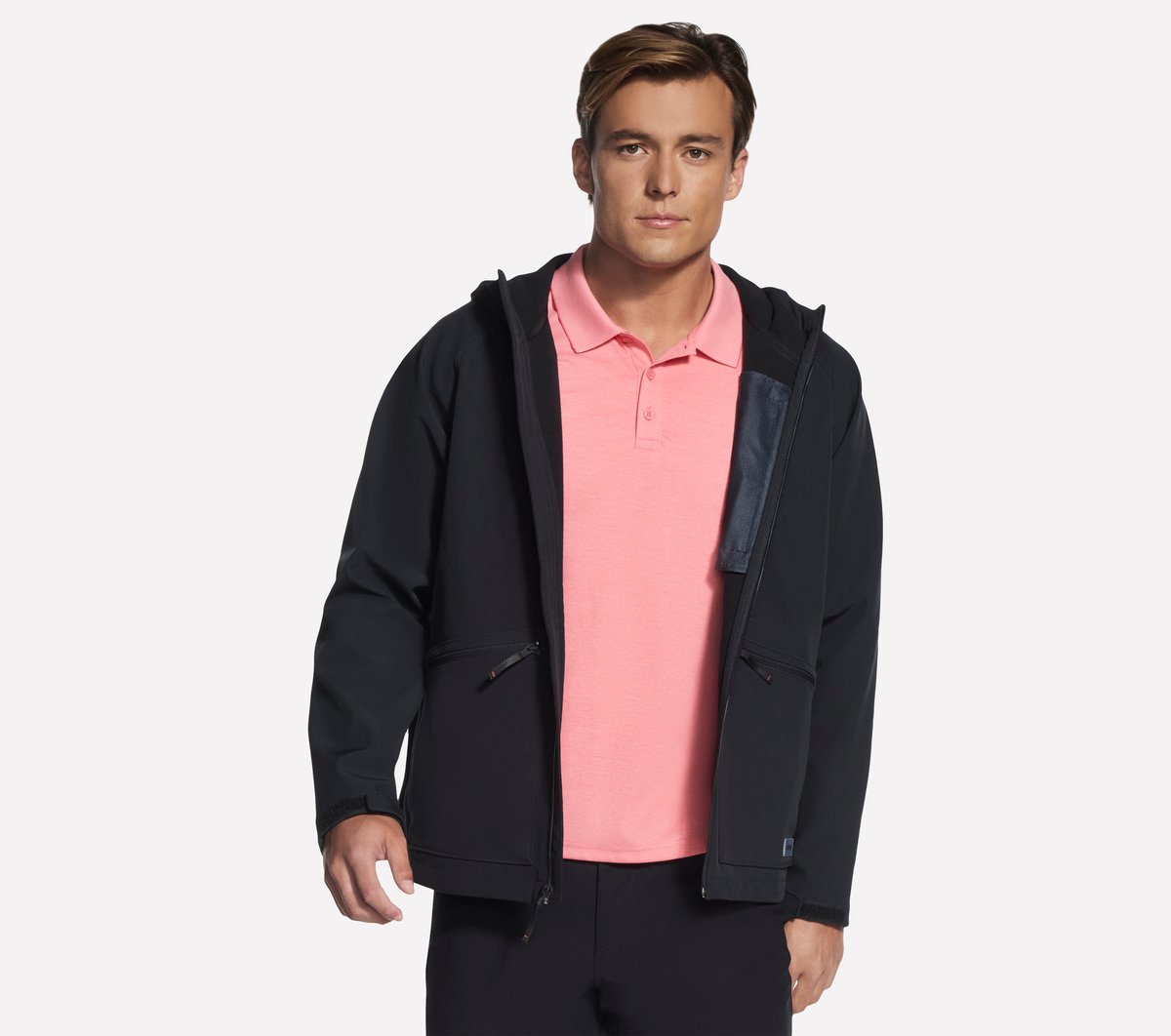 Skechers Thermo chaqueta en Negro, talla 2XL