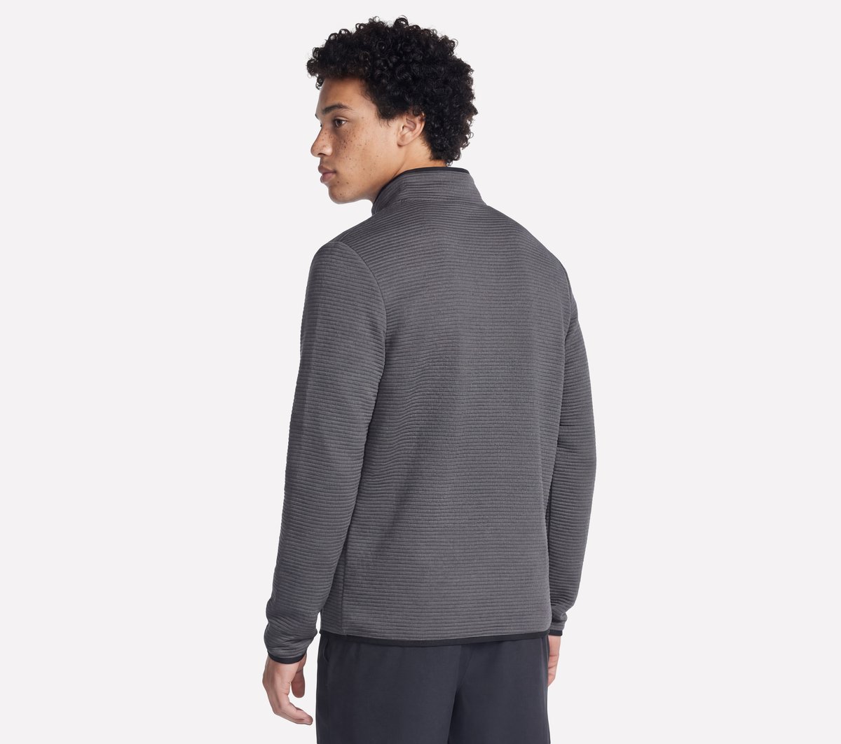 The Hoodless Hoodie Ottoman Jacket — BLACK / CHARCOAL