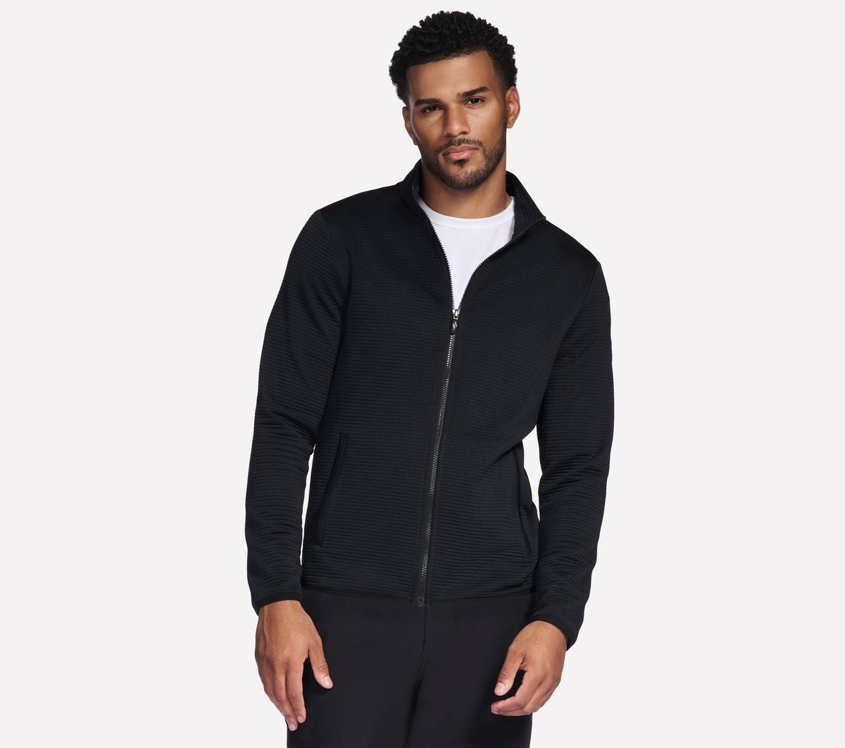 Skechers The Hoodless sudadera Ottoman chaqueta en Negro, talla 2XL
