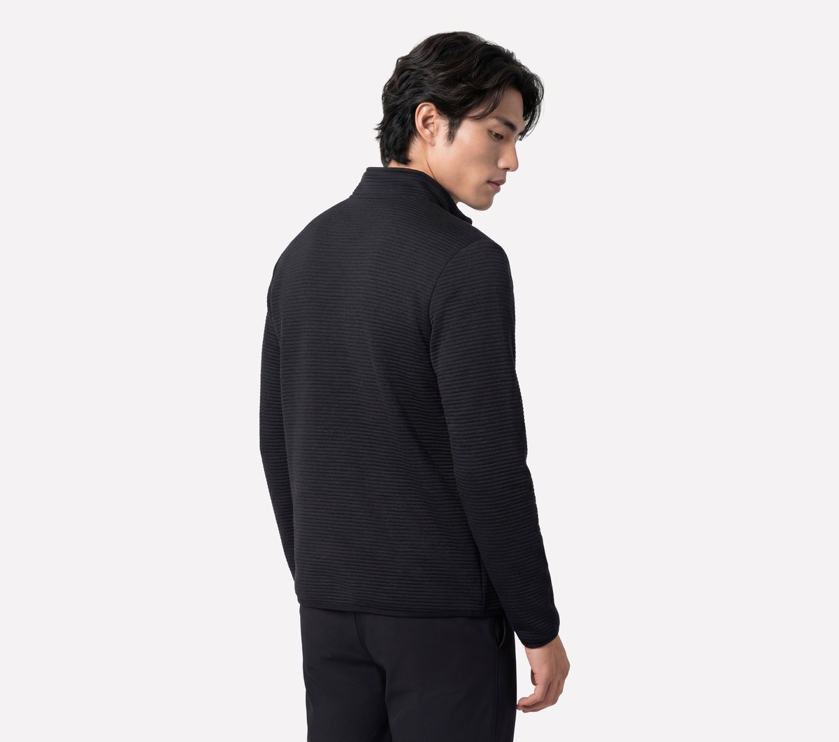 The Hoodless Hoodie Ottoman Jacket — BLACK