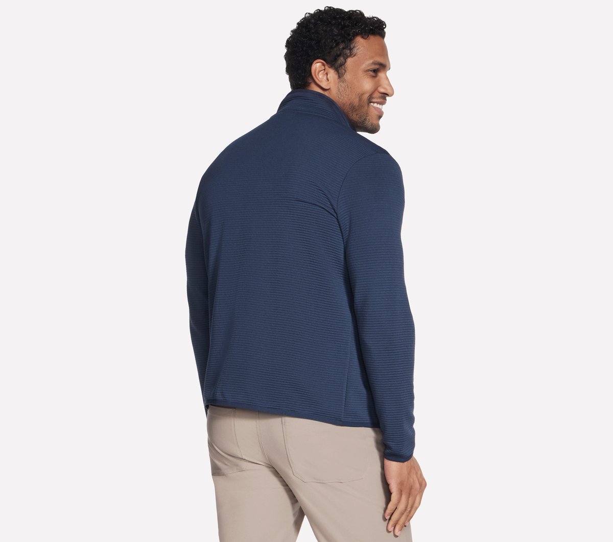 The Hoodless Hoodie Ottoman Jacket — BLUE / RED
