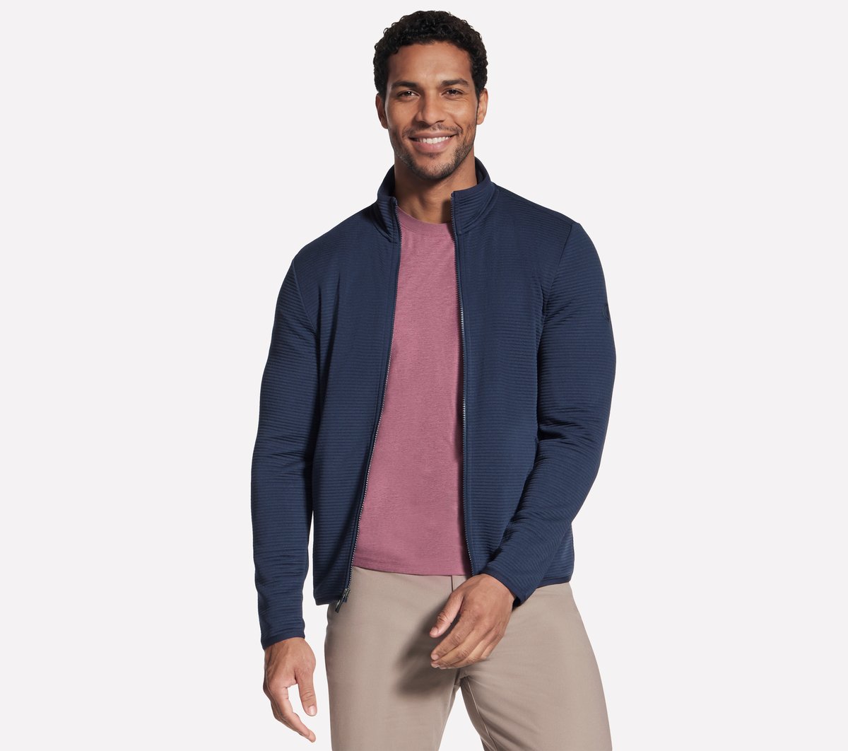 The Hoodless Hoodie Ottoman Jacket — BLUE / RED