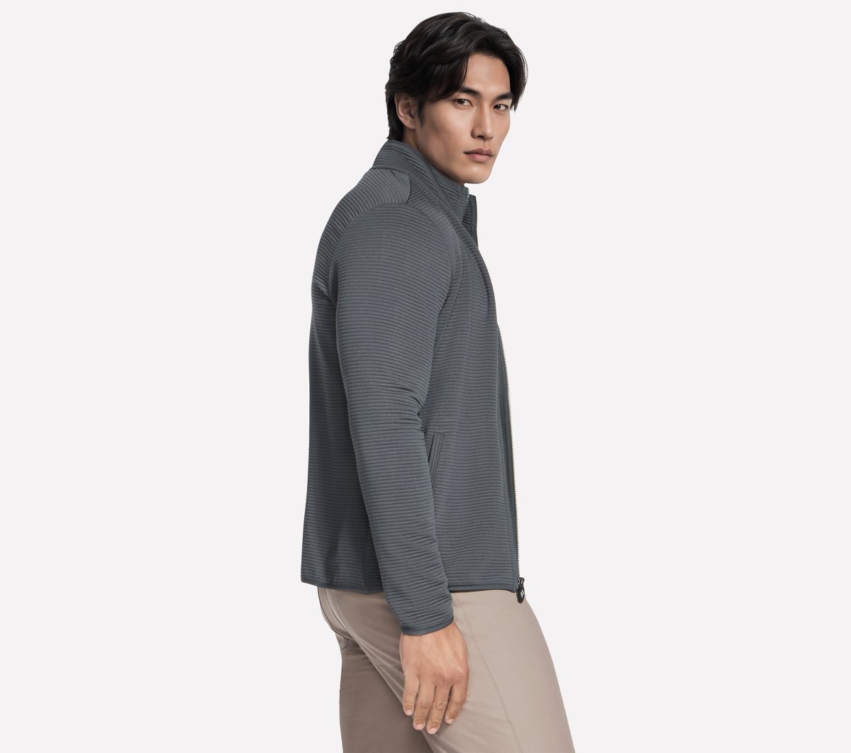 The Hoodless Hoodie Ottoman Jacket — GREEN / BLACK