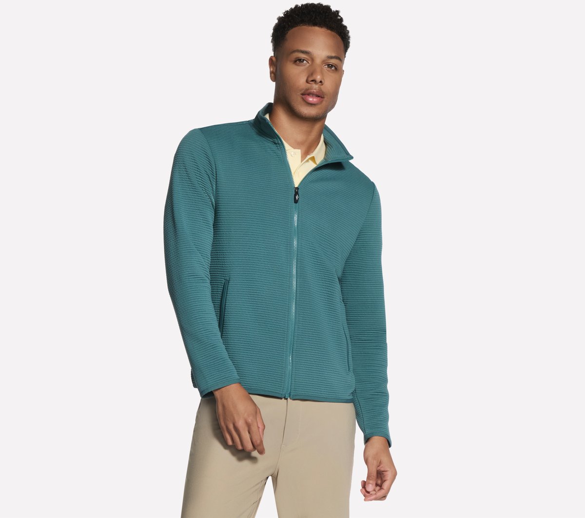 Skechers The Hoodless sudadera Ottoman chaqueta en Piedra/Oliva, talla Pequeña