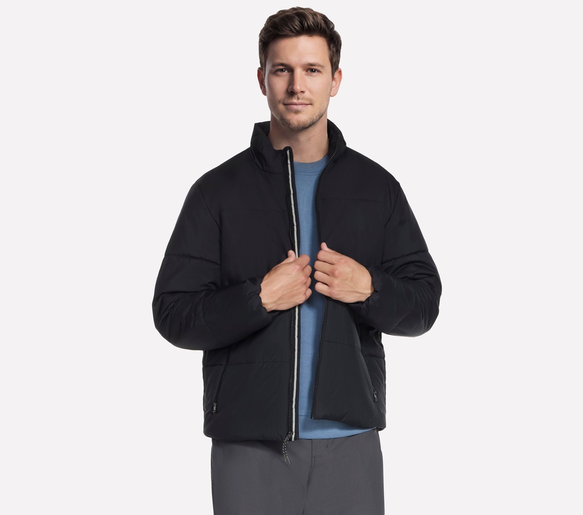 Skechers GO SHIELD Cozy Fit EleHombret chaqueta en Negro, talla 2XL