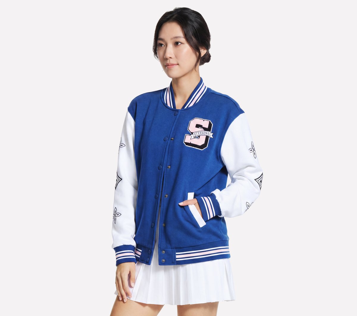 Varsity Jacket — PINK / BLUE