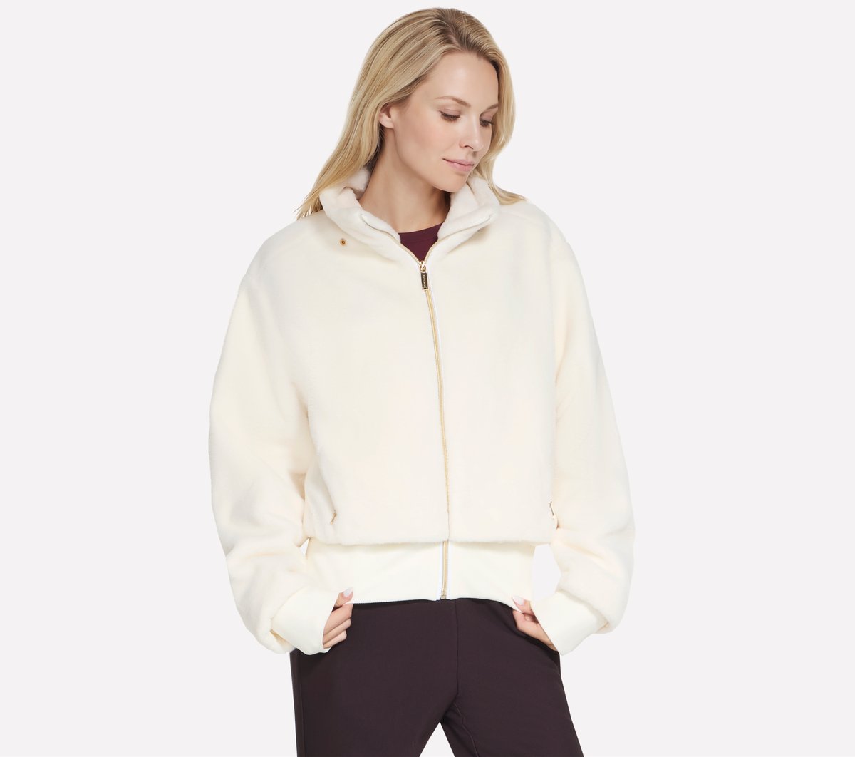 Skechers Cozy Luxe chaqueta en Rota Blanca, talla 2XL