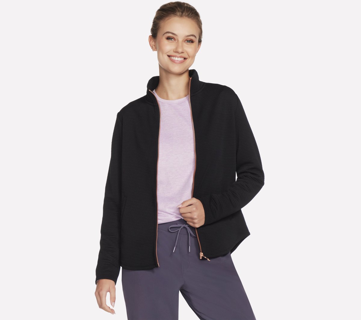 Skechers The GO WALK Shine chaqueta en Negro, talla 2XL