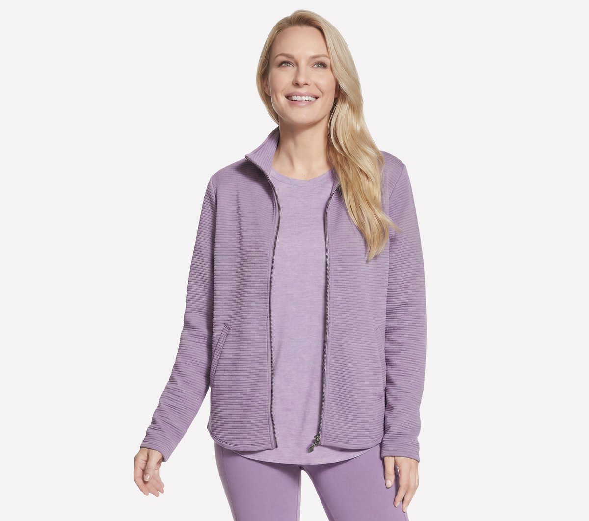 Skechers The GO WALK Shine chaqueta en Blanco/Azul, talla Grande