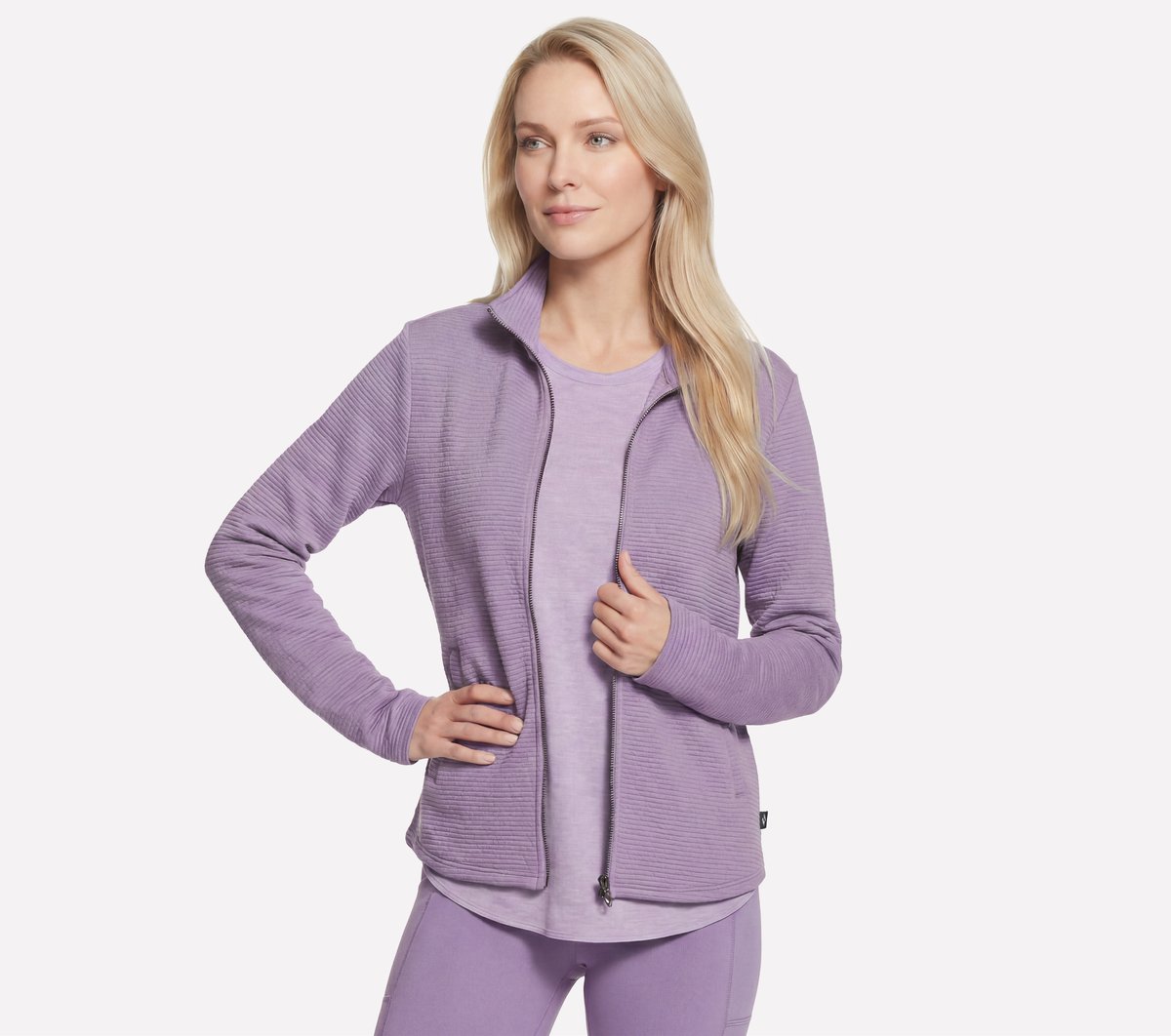The GO WALK Shine Jacket — WHITE / BLUE