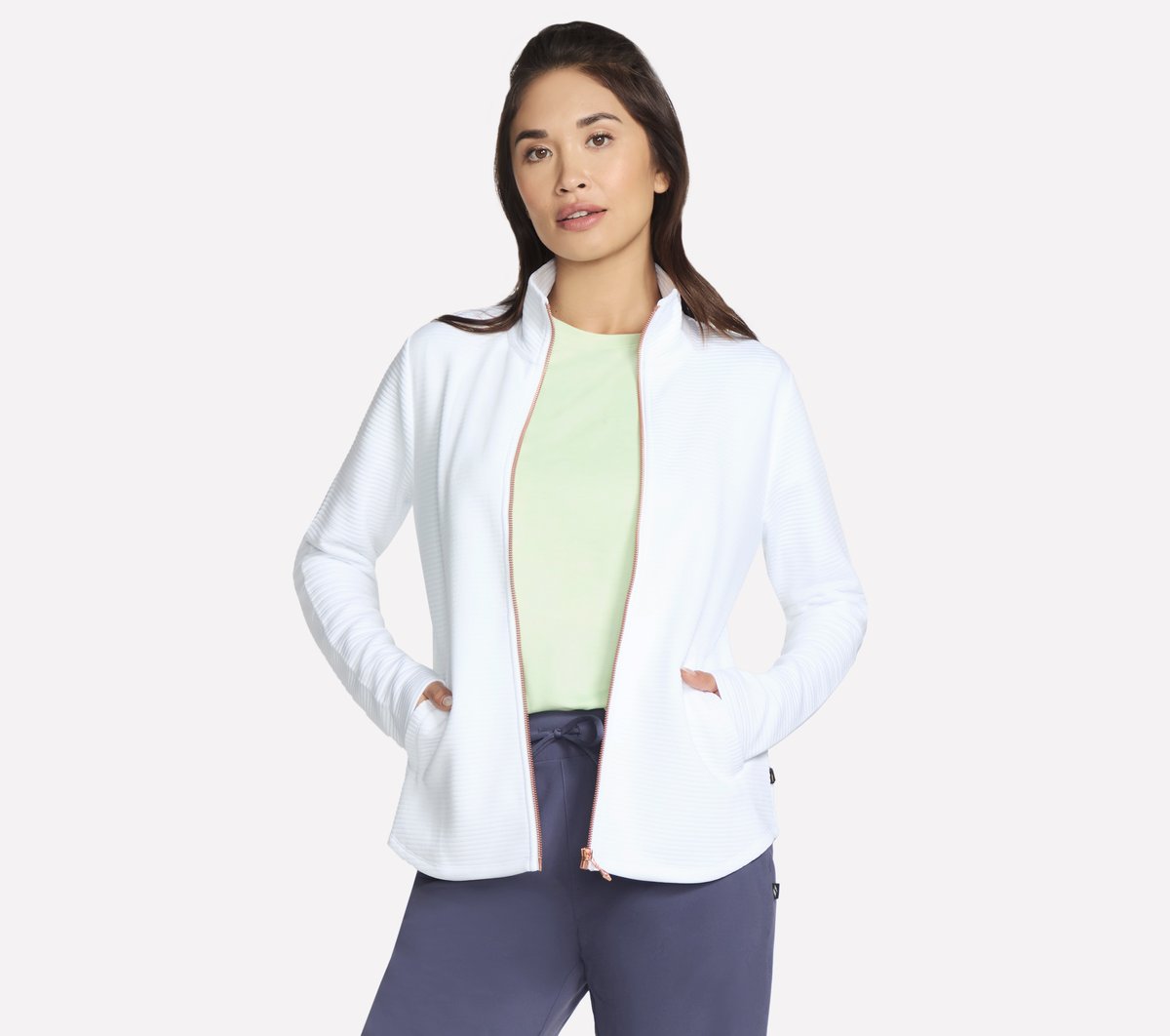 Skechers The GO WALK Shine chaqueta en Blanca, talla XL