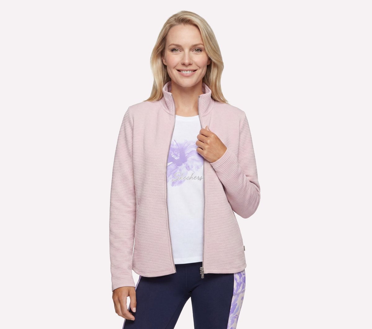 The GO WALK Shine Jacket — WHITE / PINK