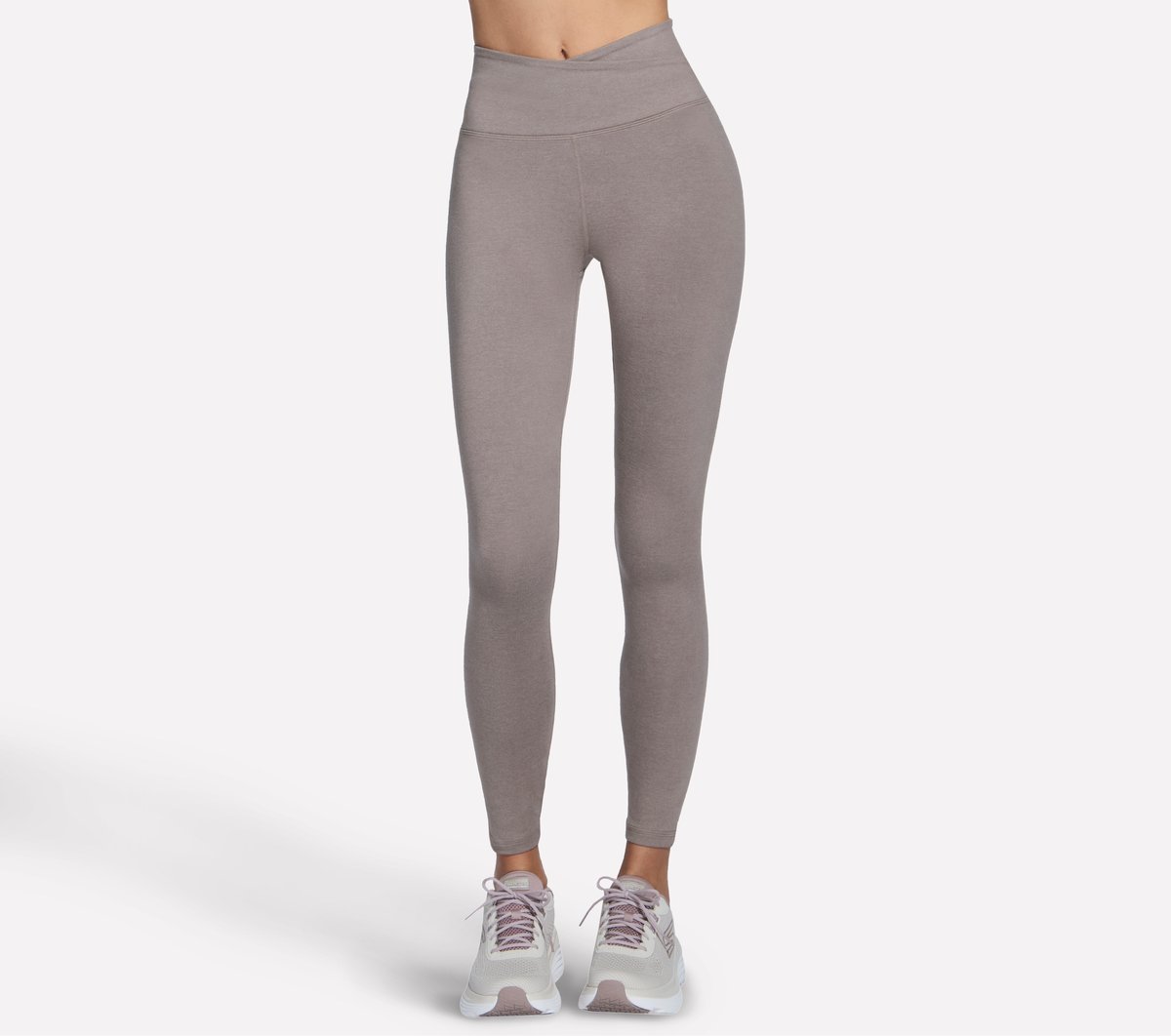 Skechers SKECHDREAM Wrap Full Length High-Waisted Legging en Taupe/Marrón, talla Media