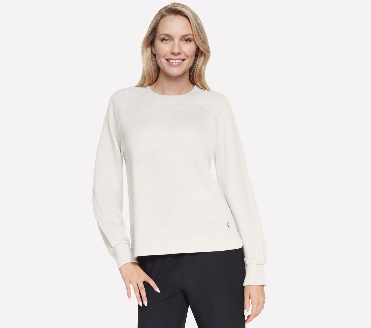 Skechers Cozy Luxe Crewneck en Off White/Mauve, talla 3XL