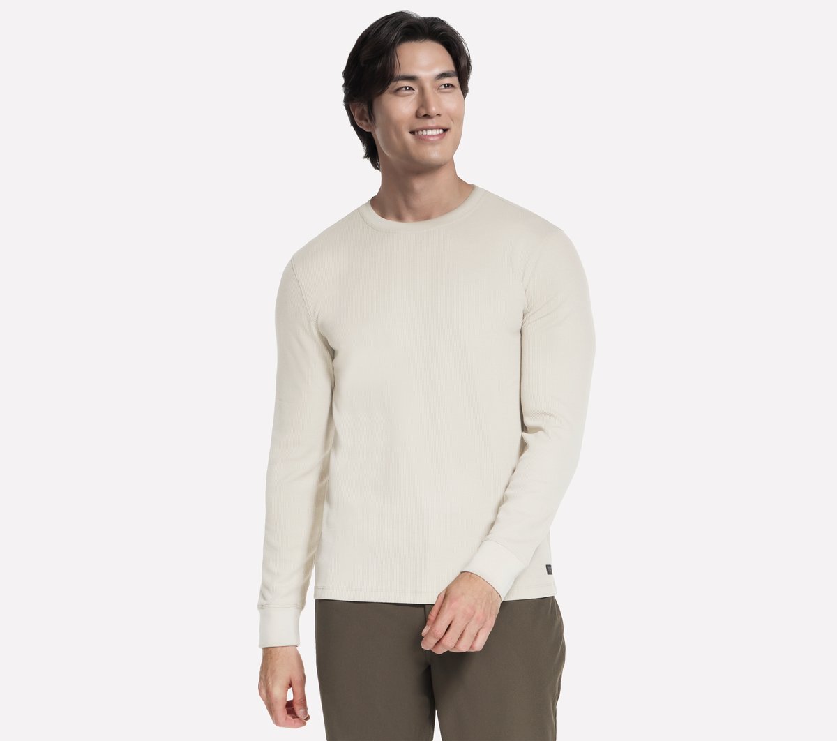 Skechers GO KNIT Waffle Ease Crew en Arena, talla XL