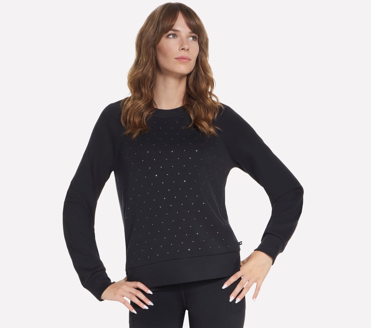 Skechers Skechluxe Elevate Shine Crew en Negro, talla 2XL