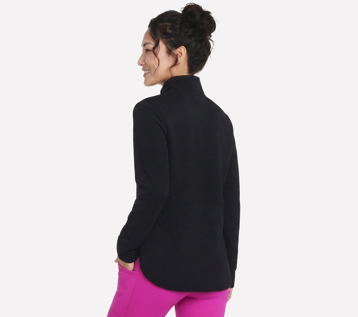 Soft Knit Ottoman 1/4 Zip — BLACK
