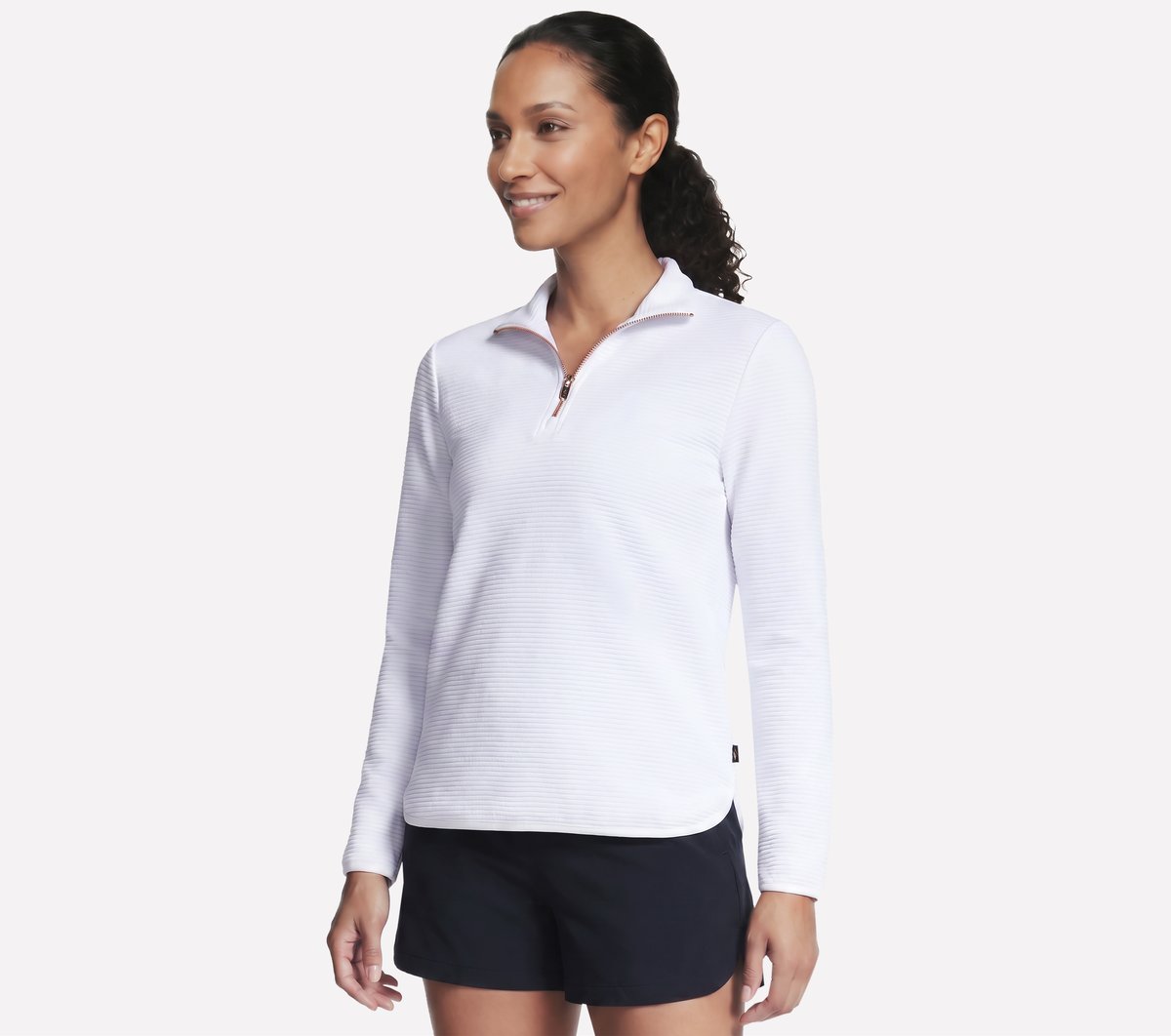 Soft Knit Ottoman 1/4 Zip — WHITE