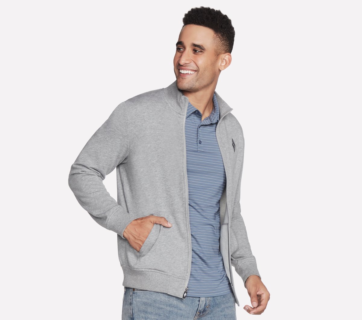 The Hoodless Hoodie GO WALK Everywhere Jacket — LIGHT GRAY