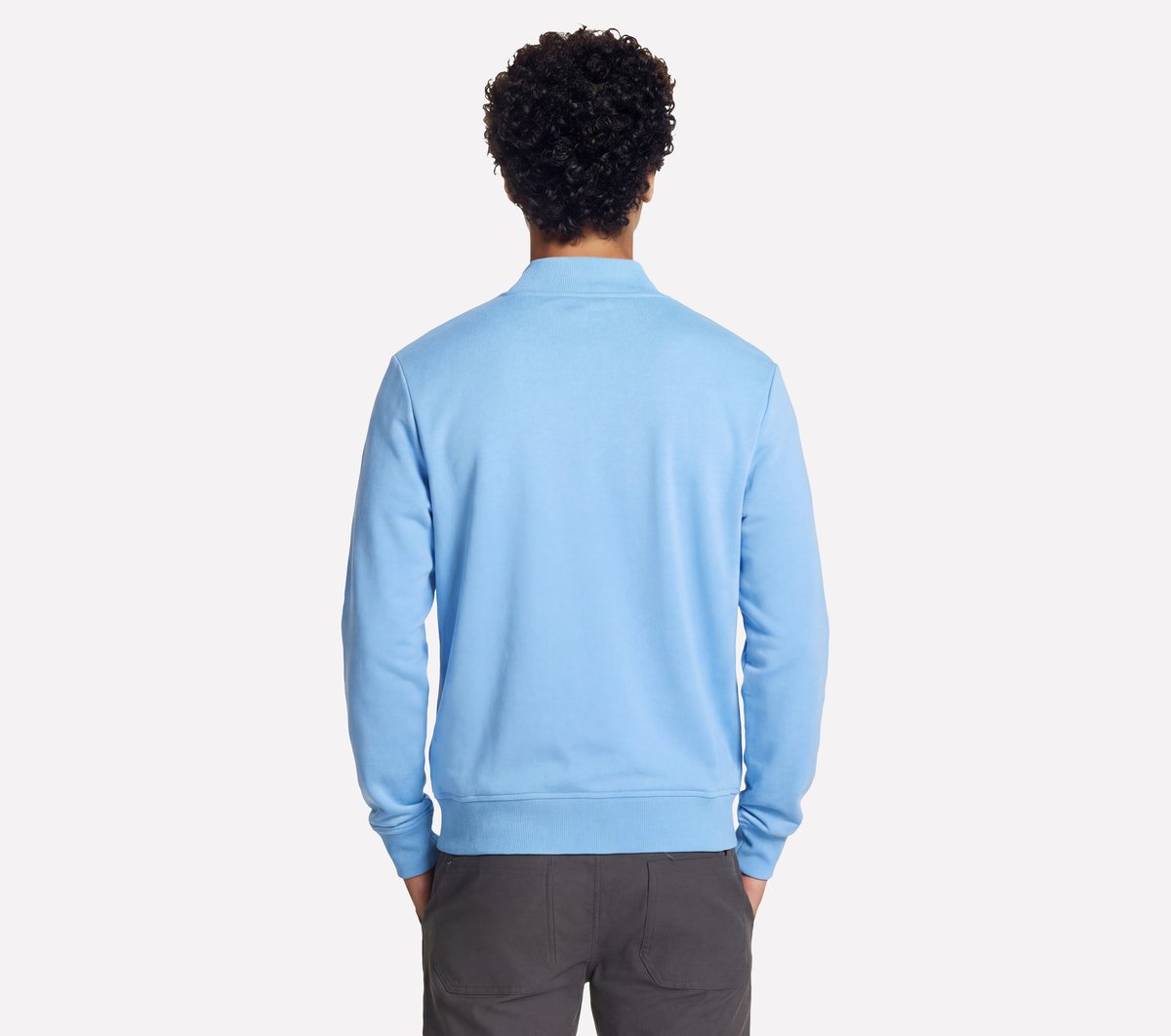 The Hoodless Hoodie GO WALK Everywhere Jacket — WHITE / PERIWINKLE