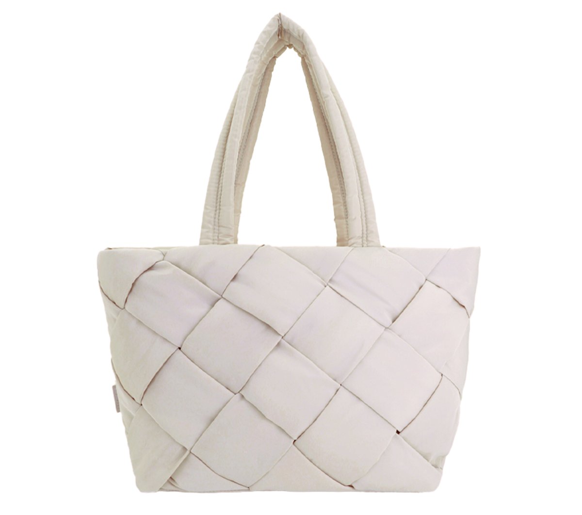 Woven Tote Bag — BEIGE