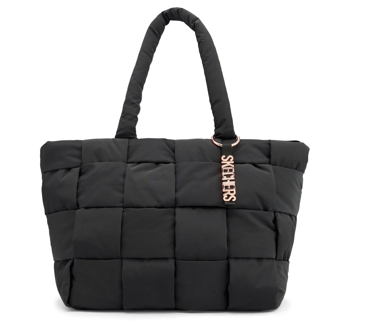 Quilted Checkered Shopper Bag