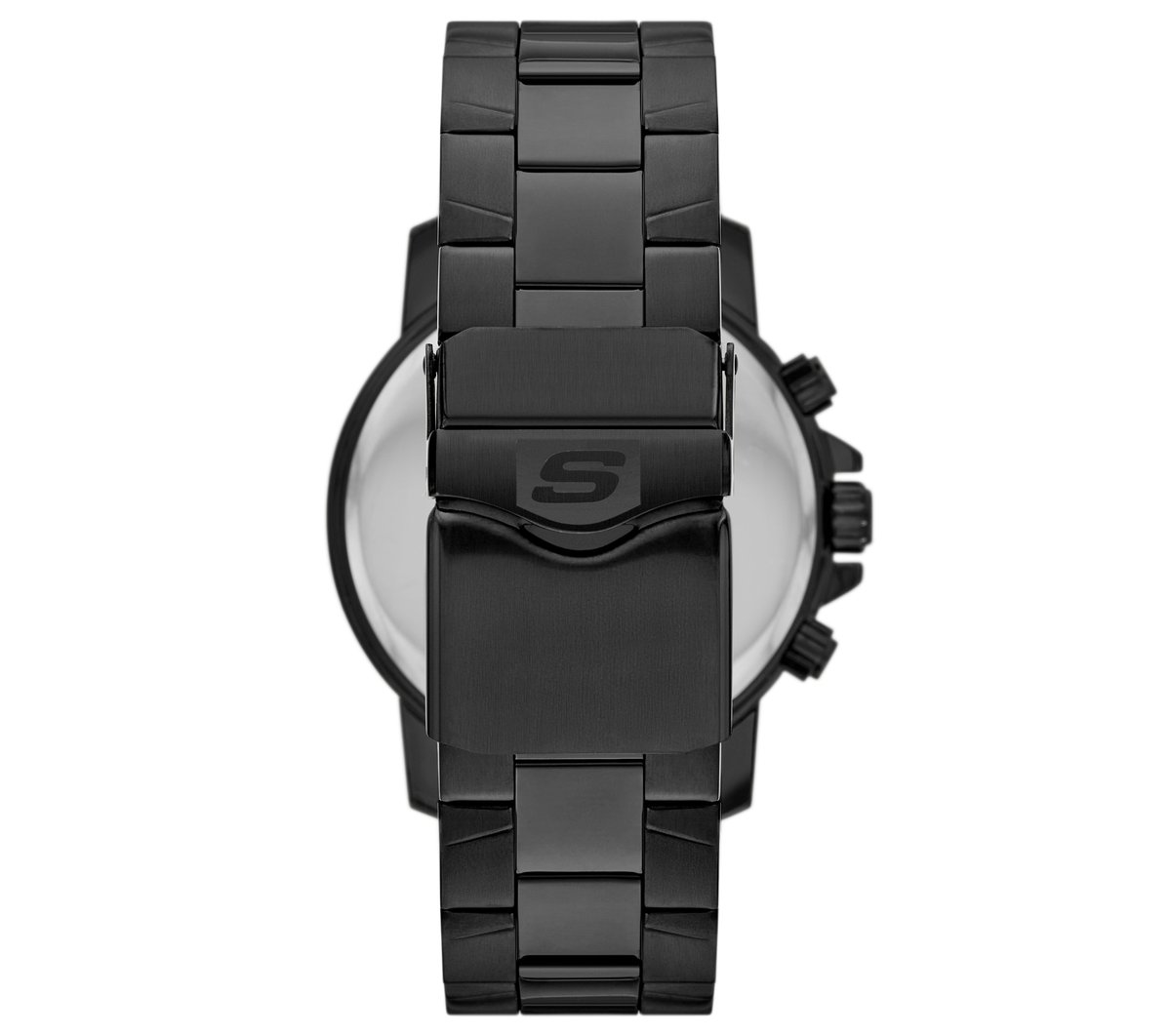 Stainless Steel Chronograph Watch — BLACK