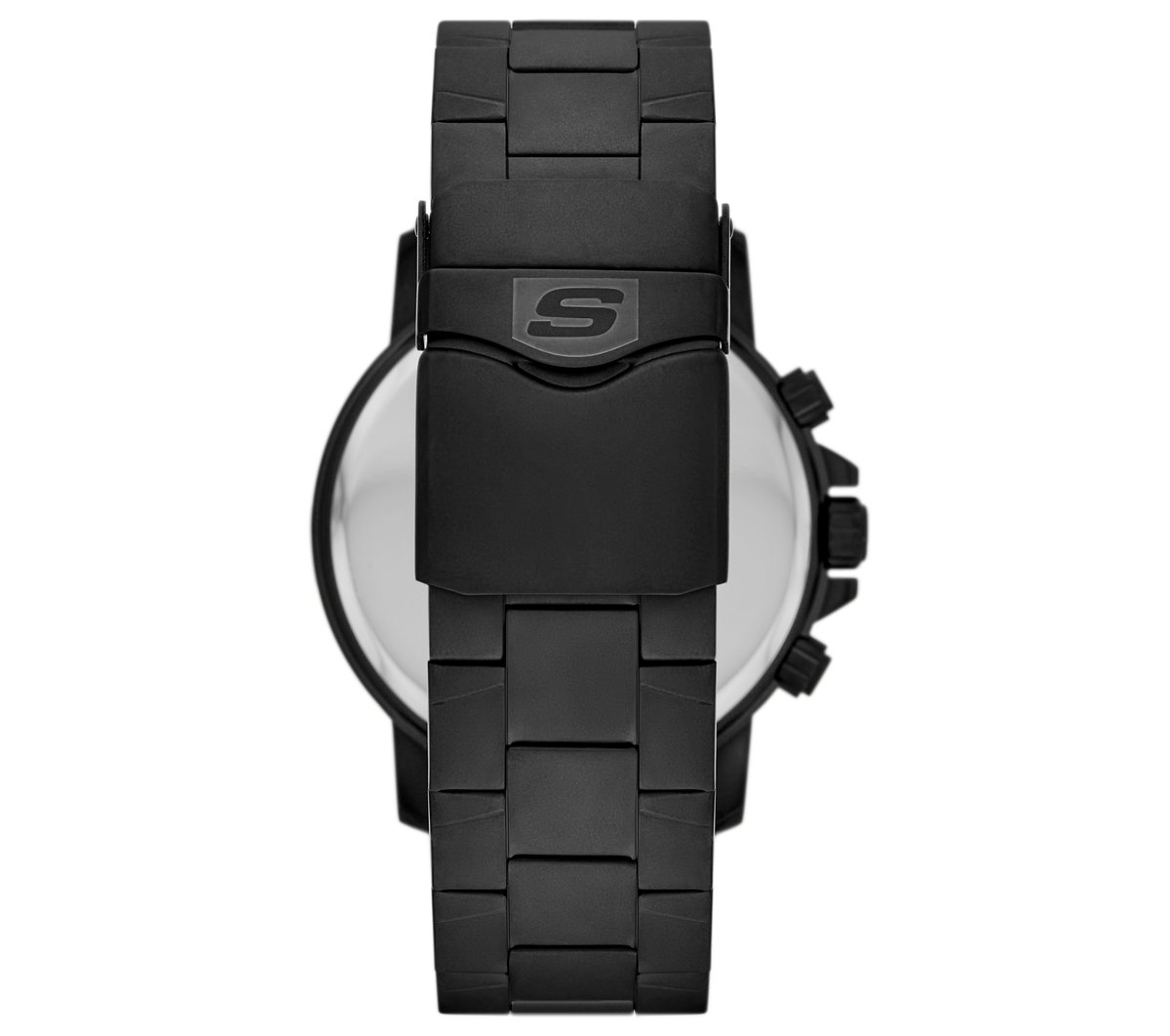 Stainless Steel Chronograph Watch — BLACK