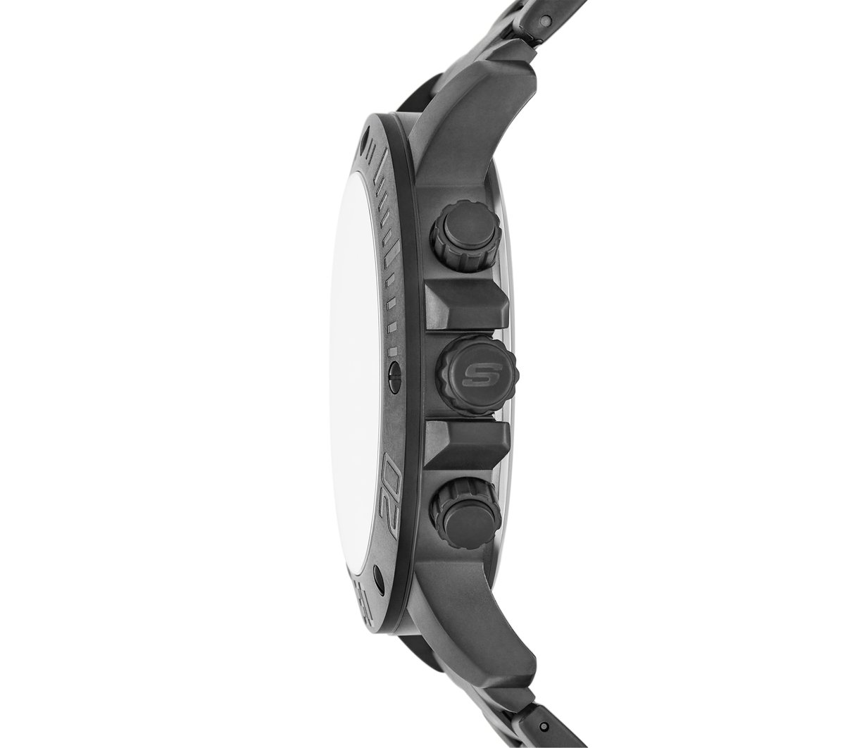 Stainless Steel Chronograph Watch — GUNMETAL