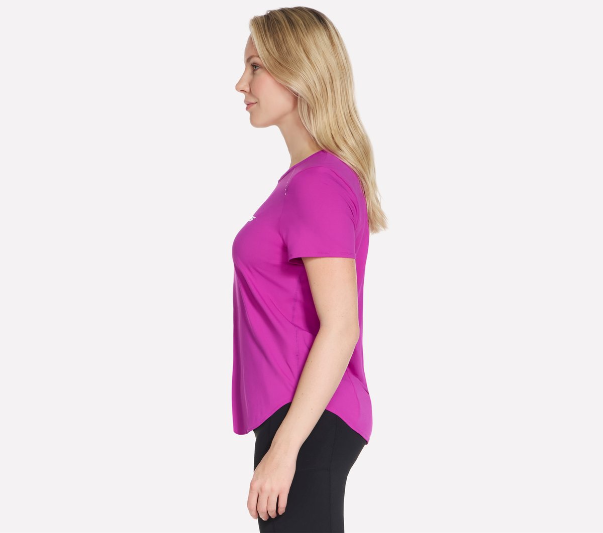 Stride Performance Tee — SILVER / PURPLE