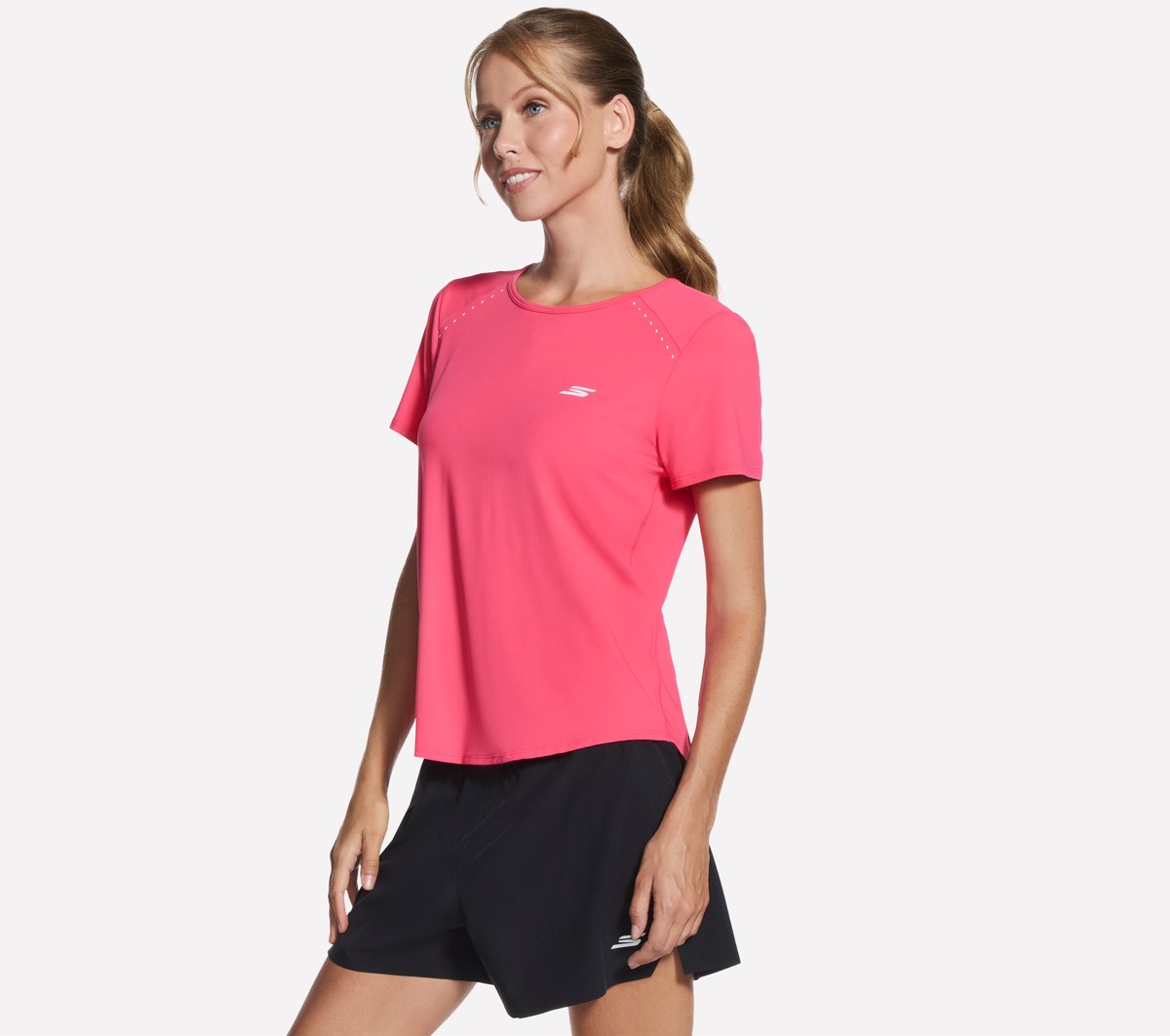 Stride Performance Tee — TAUPE / CORAL