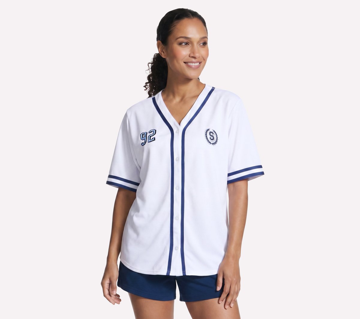 Street Baseball Jersey — WHITE