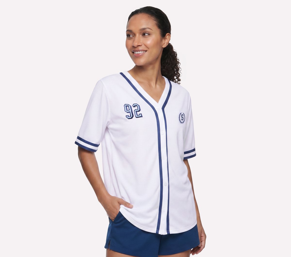 Street Baseball Jersey — WHITE