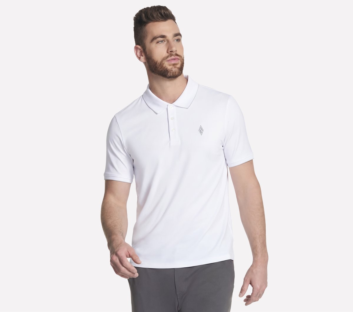 Skechers Off Duty Polo en Blanca, talla Media