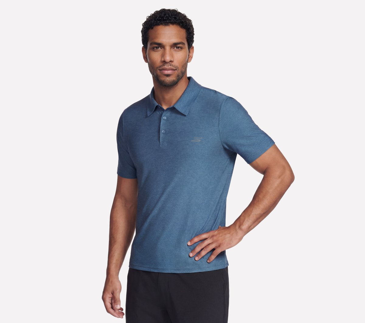 Skechers Men's GO DRI All Day Polo T-Shirt | Size 2XL | Denim |