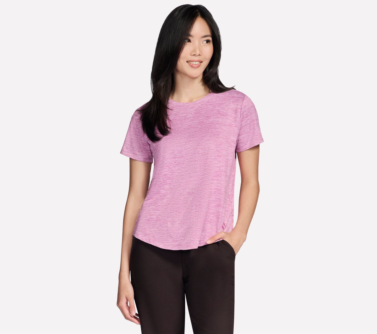 Skechers GO DRI Swift camiseta en Rose, talla Grande