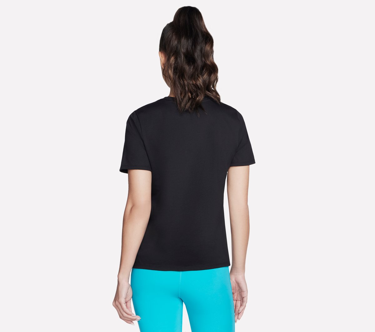 Vibrant Glow Short Sleeve Tee — BLACK