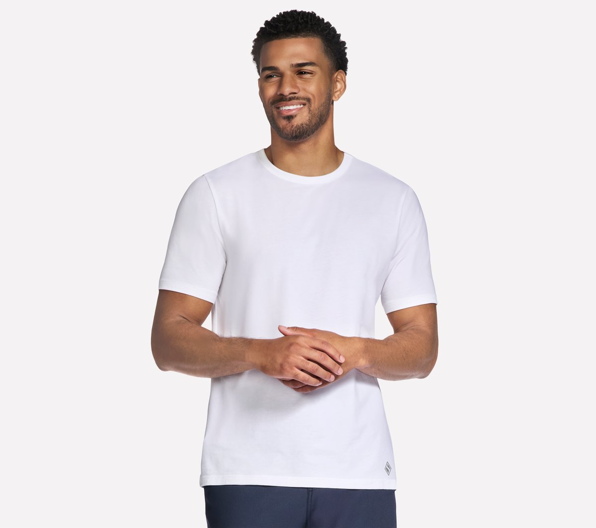 Skechers GO DRI Pima Crew en Blanca, talla 2XL