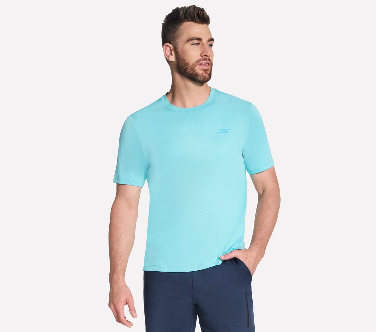 Skechers Performance Charge camiseta en Turquesa/Lavanda, talla Media