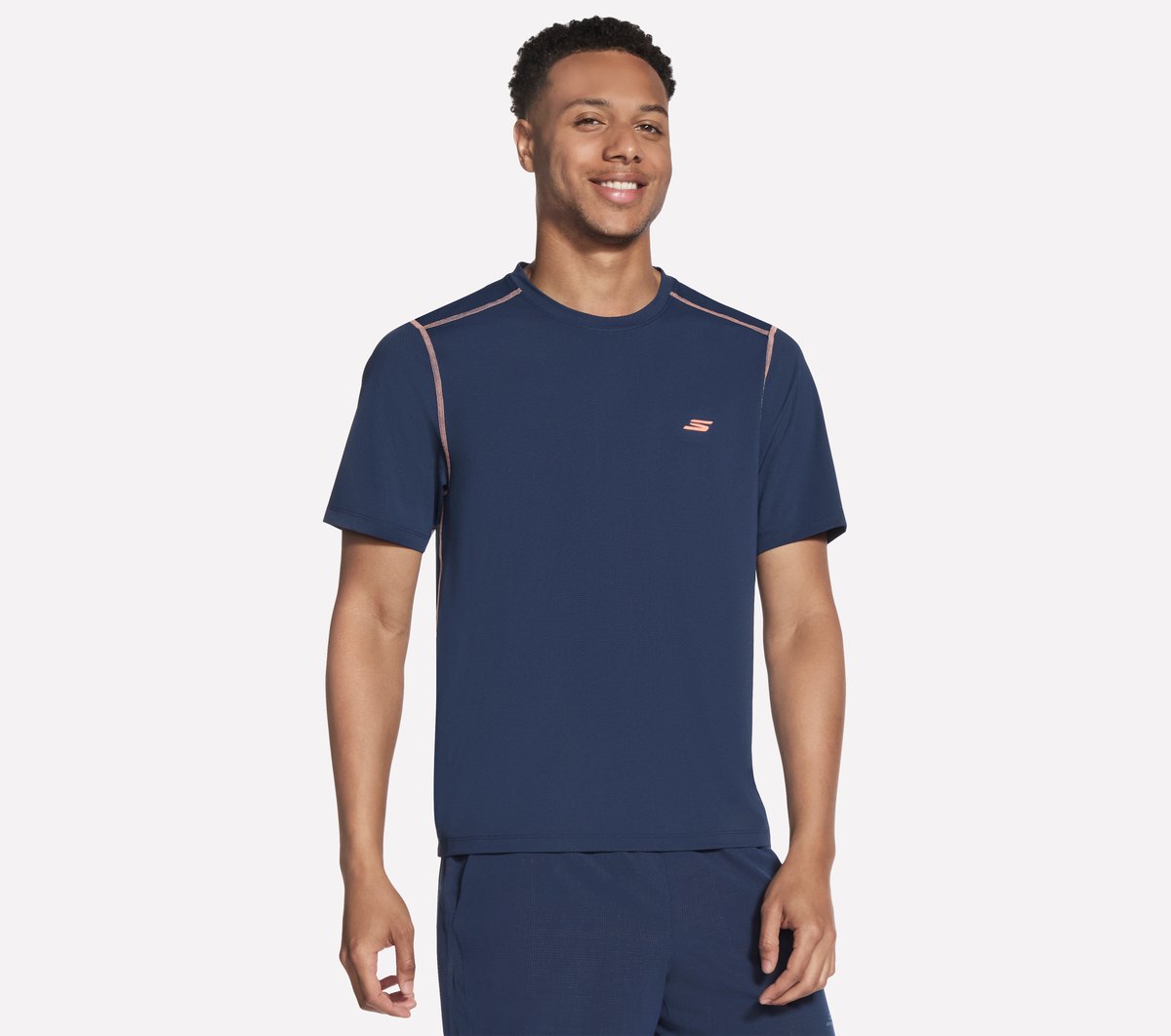 Skechers GO RUN Vapor camiseta en Navy, talla Grande
