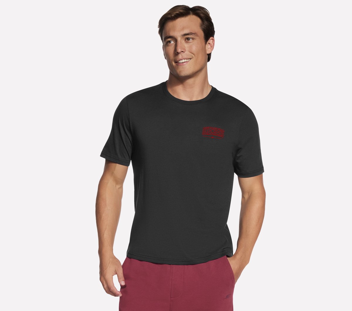 Skechers Letterman camiseta en Negro, talla 2XL