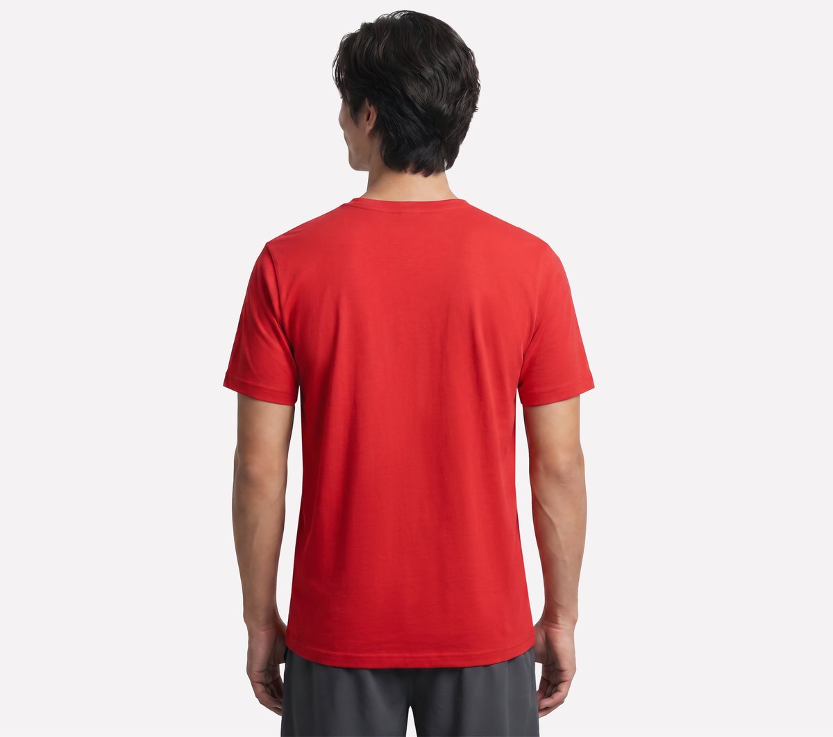 Split Tee — RED / BROWN